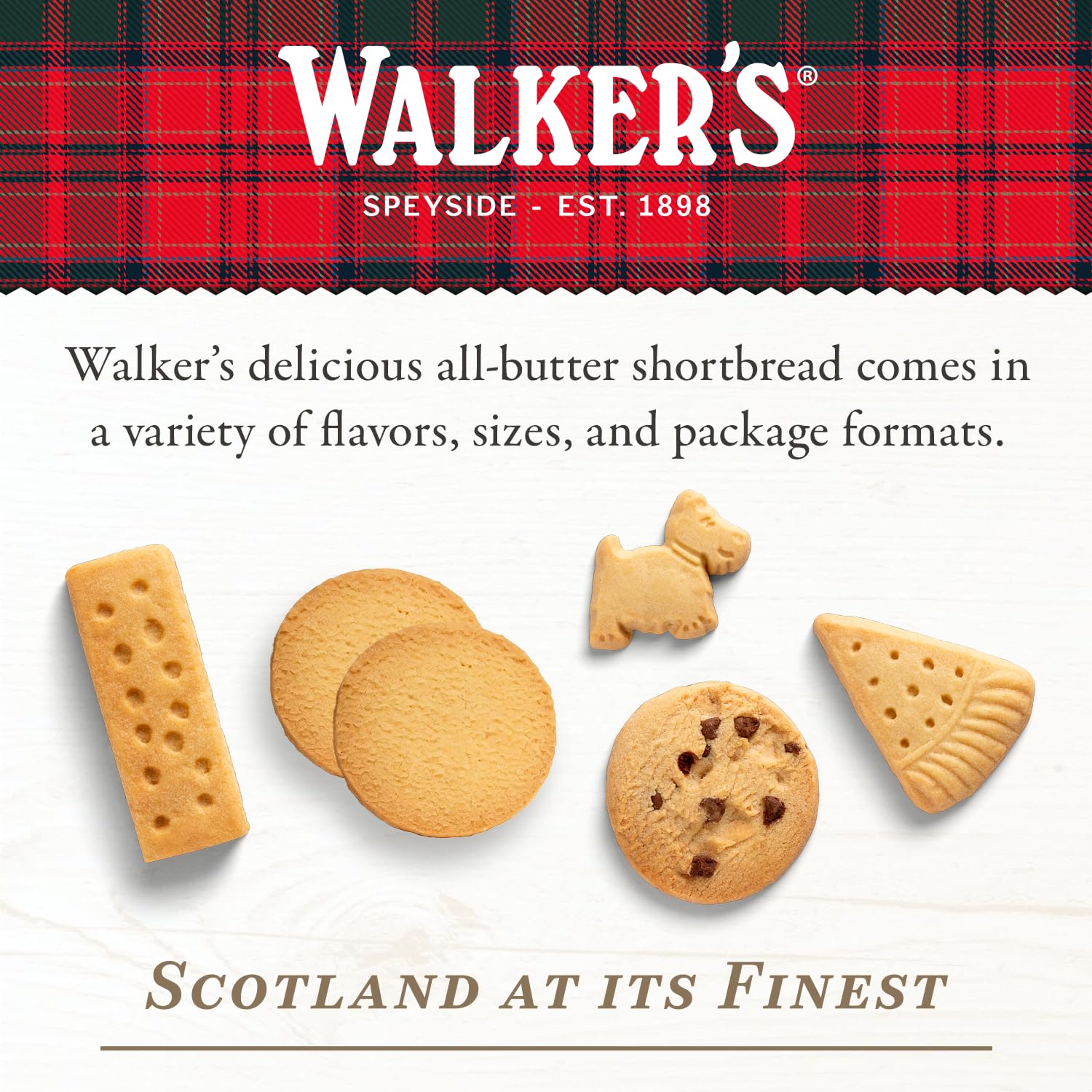 Walker – Paquetes personalizados de galletas en forma de dedos Shortbread, 20 unidades
