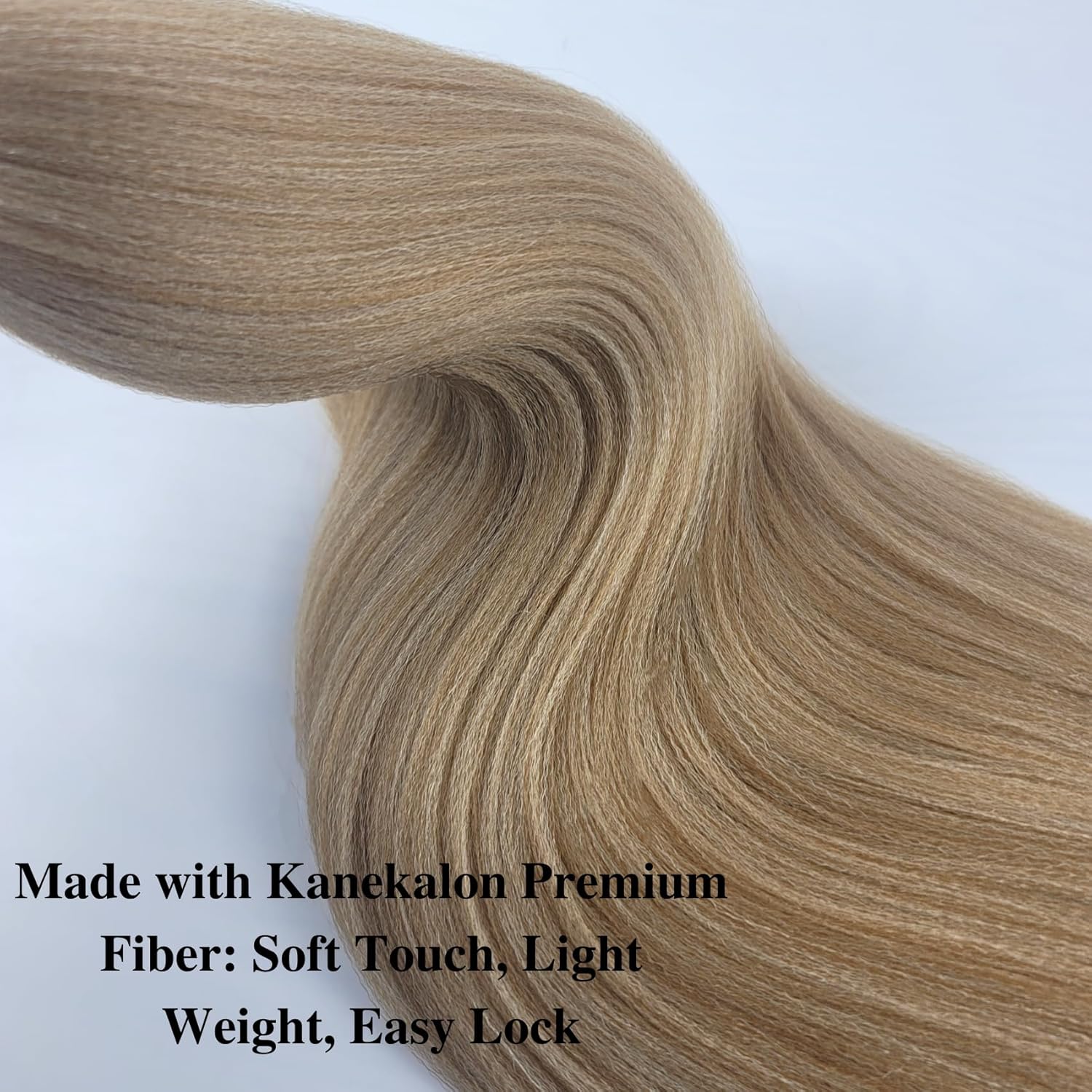 Extensiones de cabello trenzado Kanekalon preestirado rubio castaño, se alimentan en trenzas