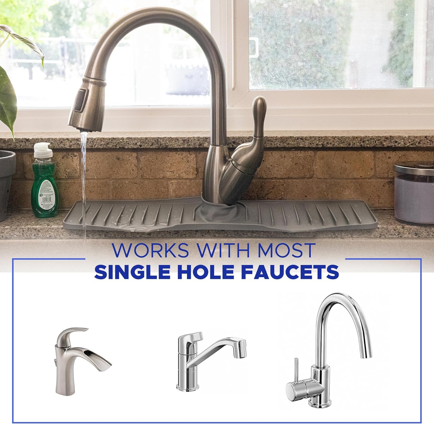 Protector contra salpicaduras para fregadero de cocina con pendiente de 10  19.6 pulgadas x 5.1 pulgadas para grifo de fregadero de cuesta