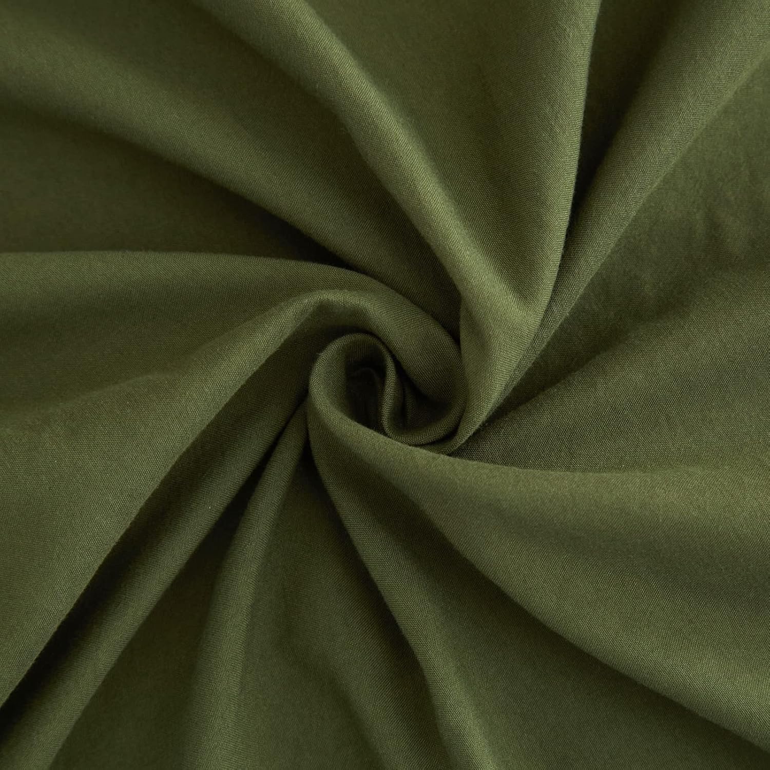 Juego de sábanas tamaño California King, color verde militar, sábanas refrescantes de 4 piezas para cama tamaño California King, sábanas y fundas de