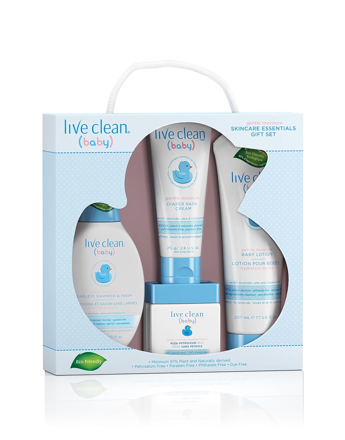 Live Clean Baby Set de regalo de artículos esenciales, humectantes y cuidado de la piel suave
