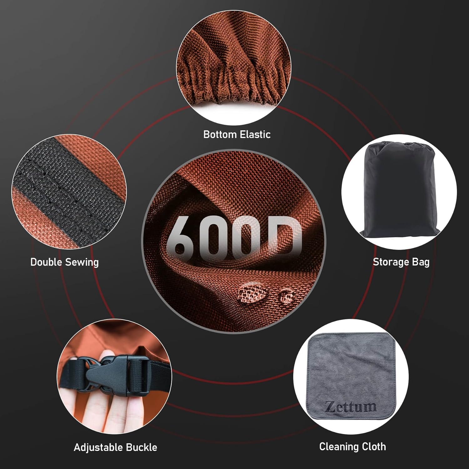 Funda para cortacésped  Cubierta impermeable para cortacésped, resistente al agua, 600D, cubierta universal para cortacésped con bolsa de