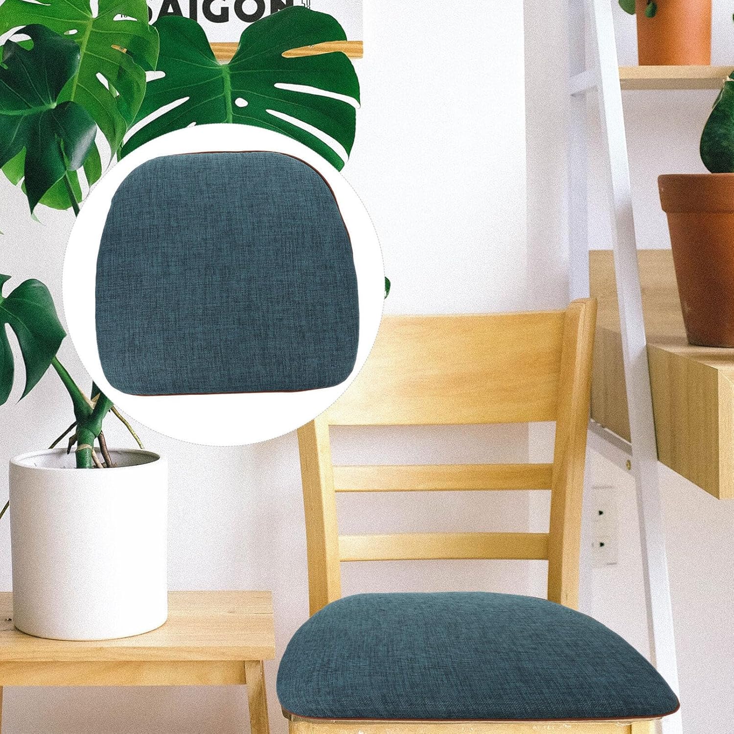 NUOBESTY Cojines de asiento de interior para sillas de cocina, cojines de silla, cojines de asiento para silla de escritorio, alfombrilla de asiento