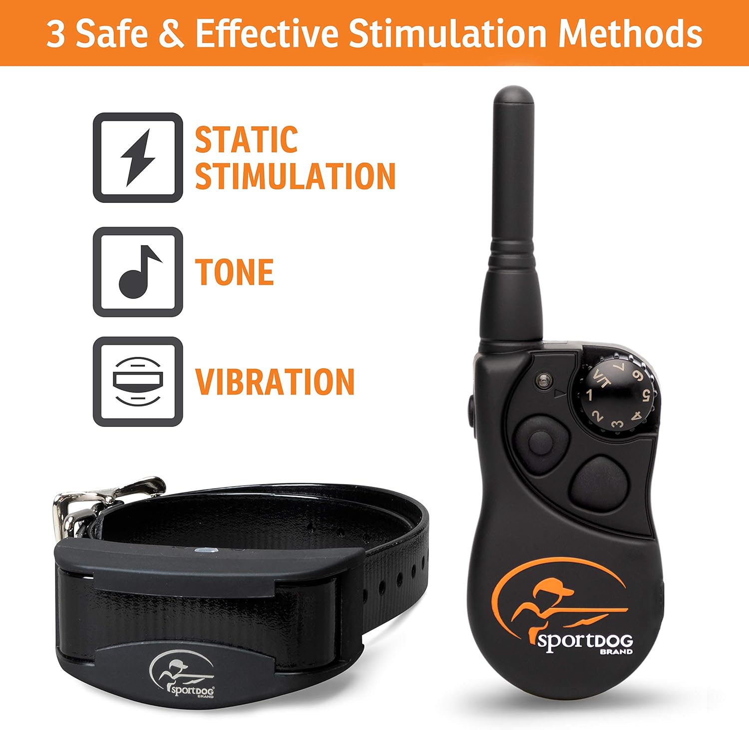 SportDOG Brand YardTrainer – Collares de entrenamiento para perros familiares, rango de 300 yardas, entrenadores a distancia con estática, vibración