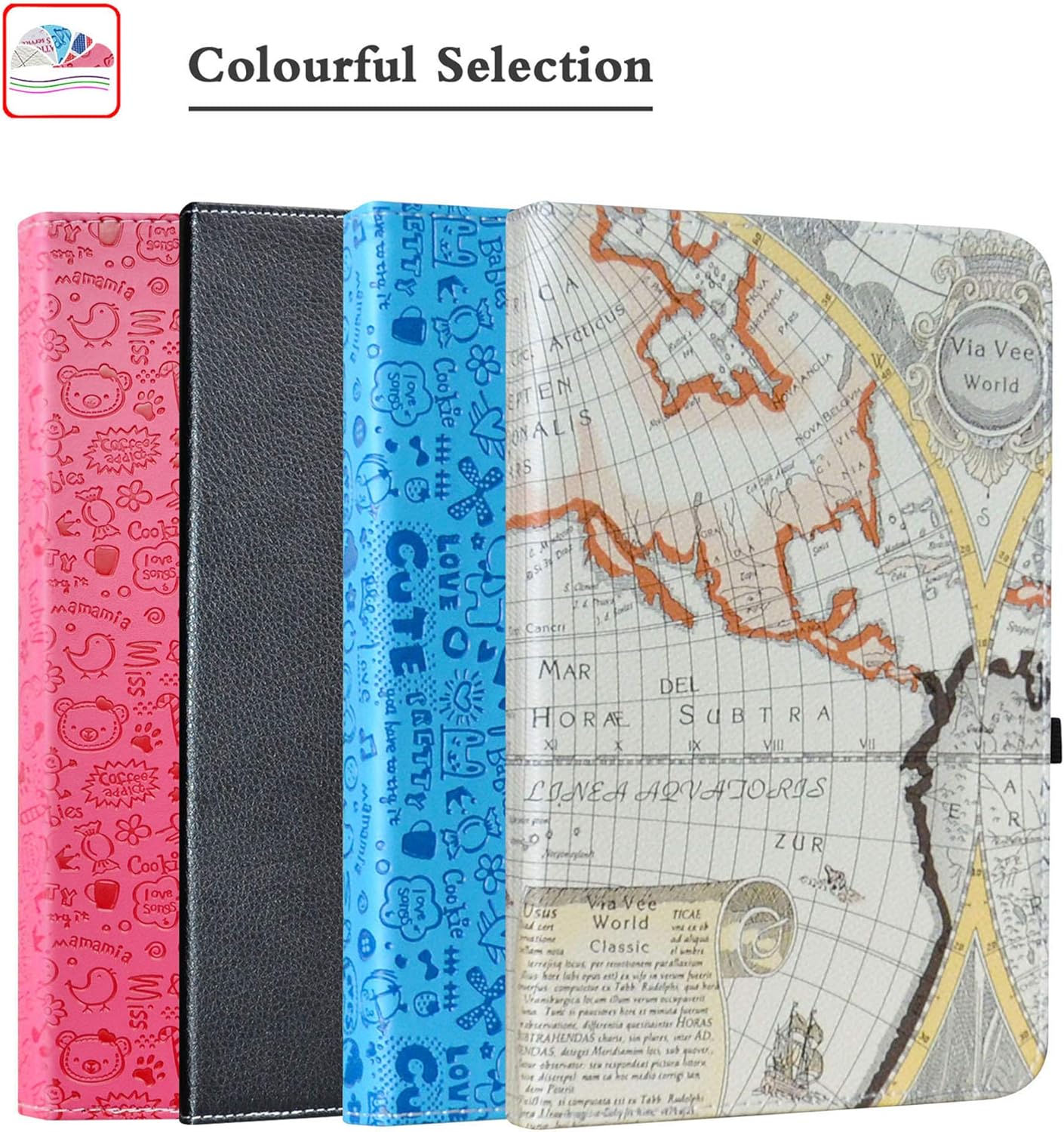 Funda giratoria compatible con LG G Pad 5, soporte de rotación de 360 grados, piel sintética con bonito patrón para tablet LG G Pad 5 10.1 T600 de