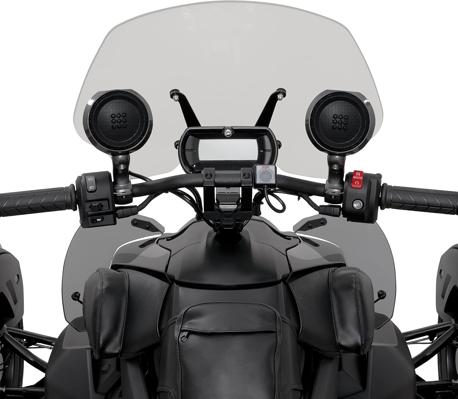 Show Chrome Perfect Storm – Altavoces Bluetooth para manillar de la mayoría de las motocicletas de “-1”