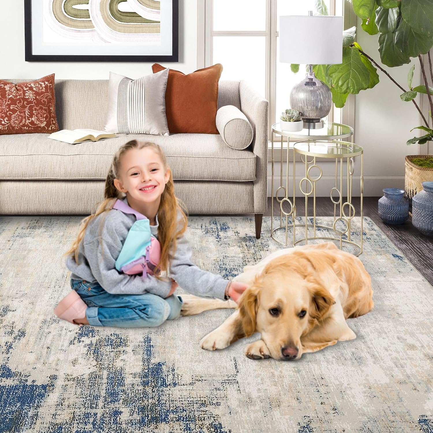 Zacoo Alfombra de pasillo de 6 pies, antideslizante, alfombra de baño, lavable, estilo bohemio, oriental, resistente a las manchas, alfombra de