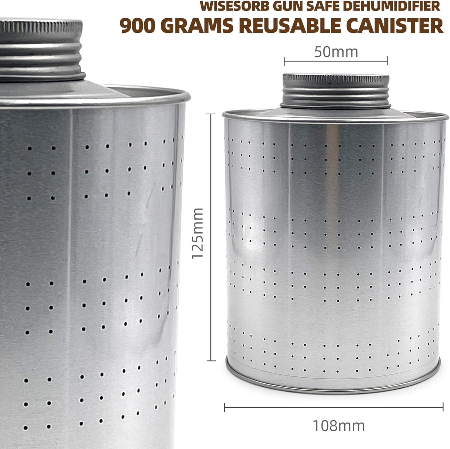 Paquete de 4 deshumidificadores de 31.75 oz para el hogar, deshumidificador recargable seguro para pistolas, accesorios seguros para armas de 2