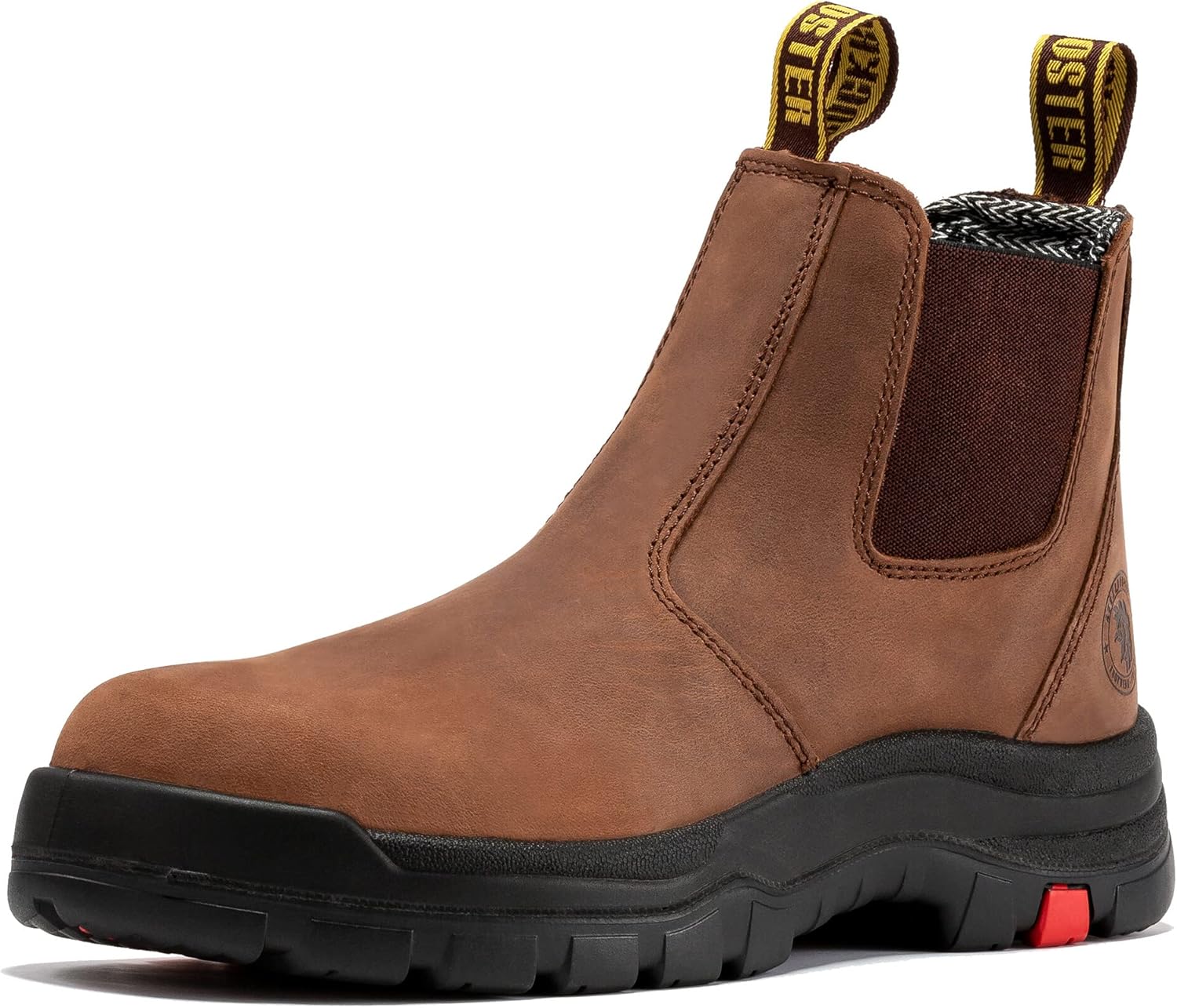 ROCKROOSTER Lumen – Botas Chelsea para hombre, botas de cuero aceitado, botas de trabajo de punta suave de 6 pulgadas, Poron XRD, Coolmax, ASTM