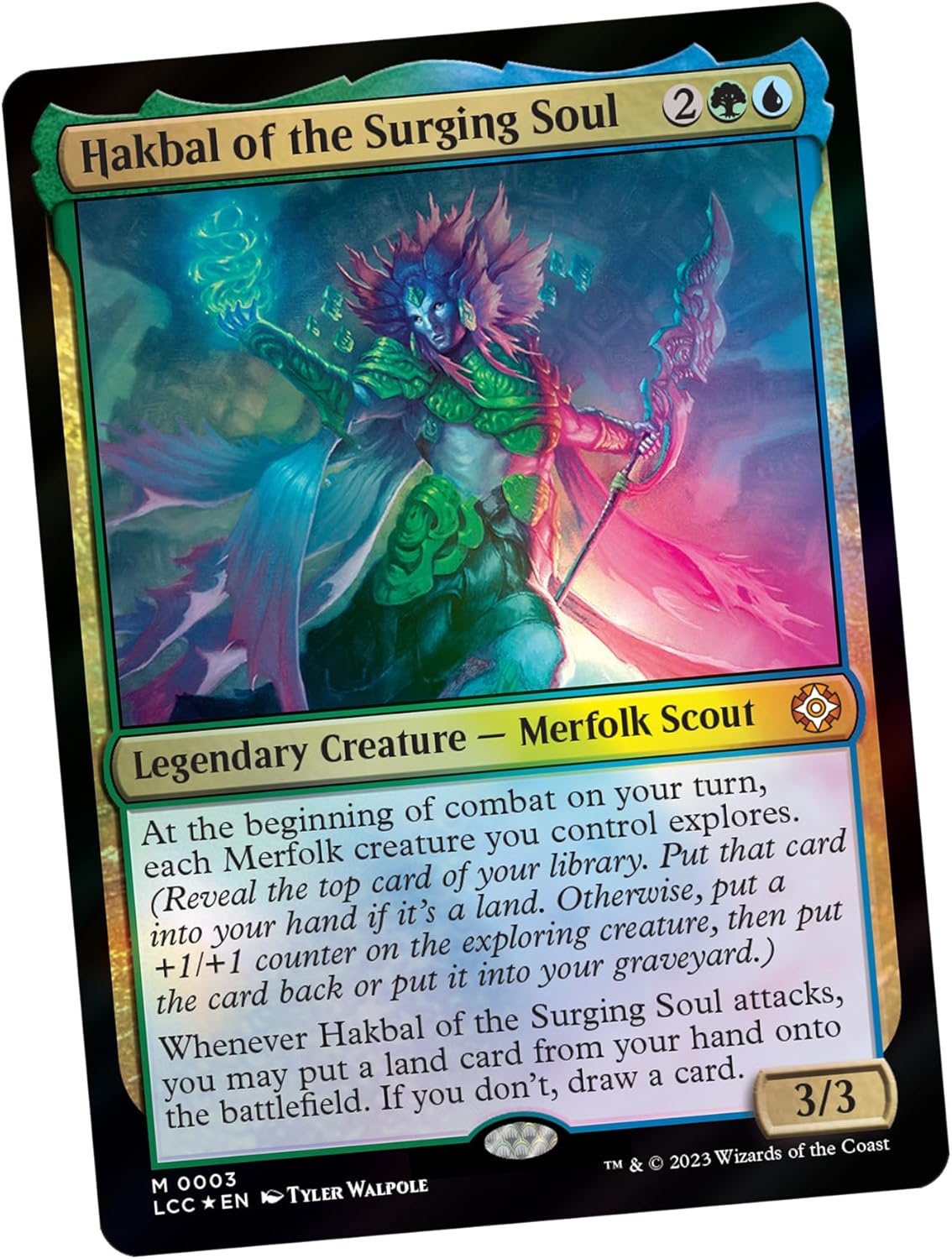 Magic The Gathering The Lost Caverns of Ixalan Commander Deck – Explorers of The Deep (mazo de 100 cartas, paquete de muestra de coleccionista de 2