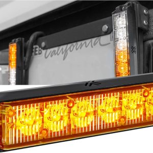 NanoFlare – Cabezal de luz estroboscópica intermitente LED ámbar de 5.25 pulgadas, 6 W, clase SAE 1, 72 modos de flash, multiunidades NanoFlare – Cabezal de luz estroboscópica intermitente LED ámbar de 5.25 pulgadas, 6 W, clase SAE 1, 72 modos de flash, multiunidades