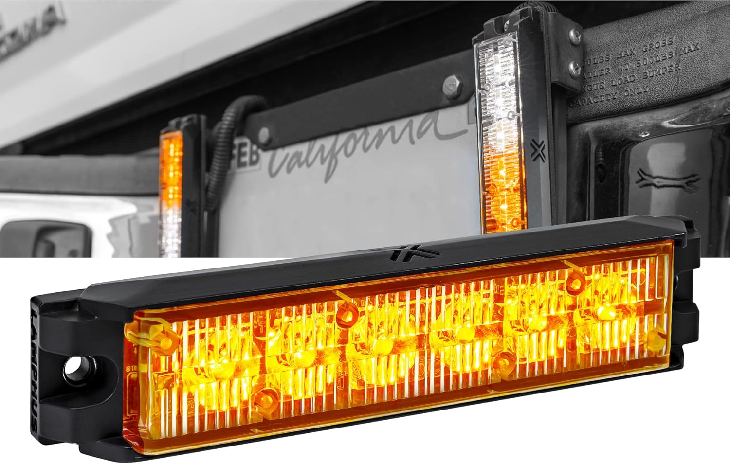 NanoFlare – Cabezal de luz estroboscópica intermitente LED ámbar de 5.25 pulgadas, 6 W, clase SAE 1, 72 modos de flash, multiunidades