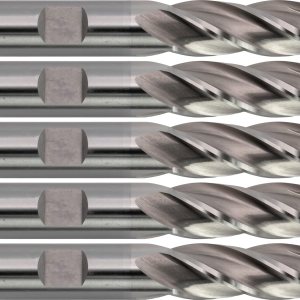 5 piezas M42 Fresas de extremo de cobalto, nariz esférica, acabado brillante (sin recubrimiento), 58″ diámetro del molino., 1-58″ LoC, 3-34″ OAL, 4 5 piezas M42 Fresas de extremo de cobalto, nariz esférica, acabado brillante (sin recubrimiento), 58″ diámetro del molino., 1-58″ LoC, 3-34″ OAL, 4