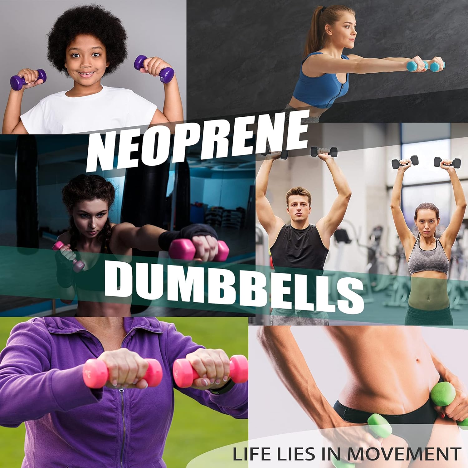 Balelinko Equipo de gimnasio en casa, entrenamiento de fuerza, pérdida de peso, pesas de pilates, juegos de yoga, pesas libres para mujeres,