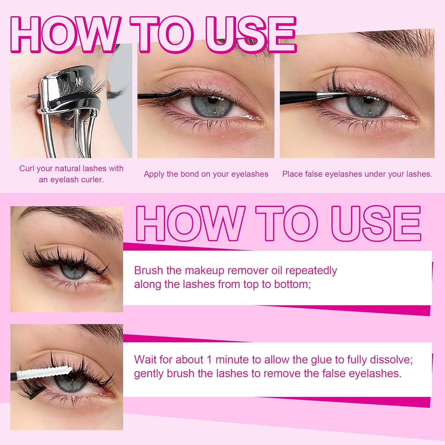 Adhesivo y removedor de pestañas para extensiones de pestañas individuales, extensión de pestañas individuales, extensión de pestañas impermeable,