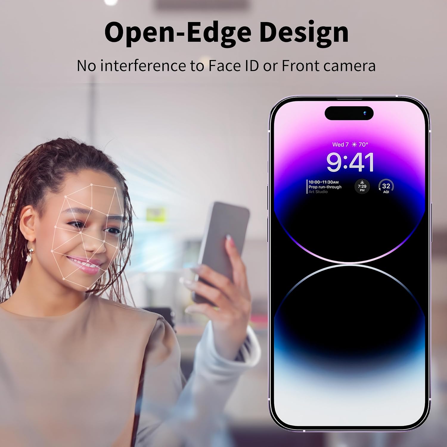 Xréel Paquete de 3 protectores de pantalla para iPhone 15 con 3 protectores de lente de cámara de vidrio templado, protector de platino, resistente