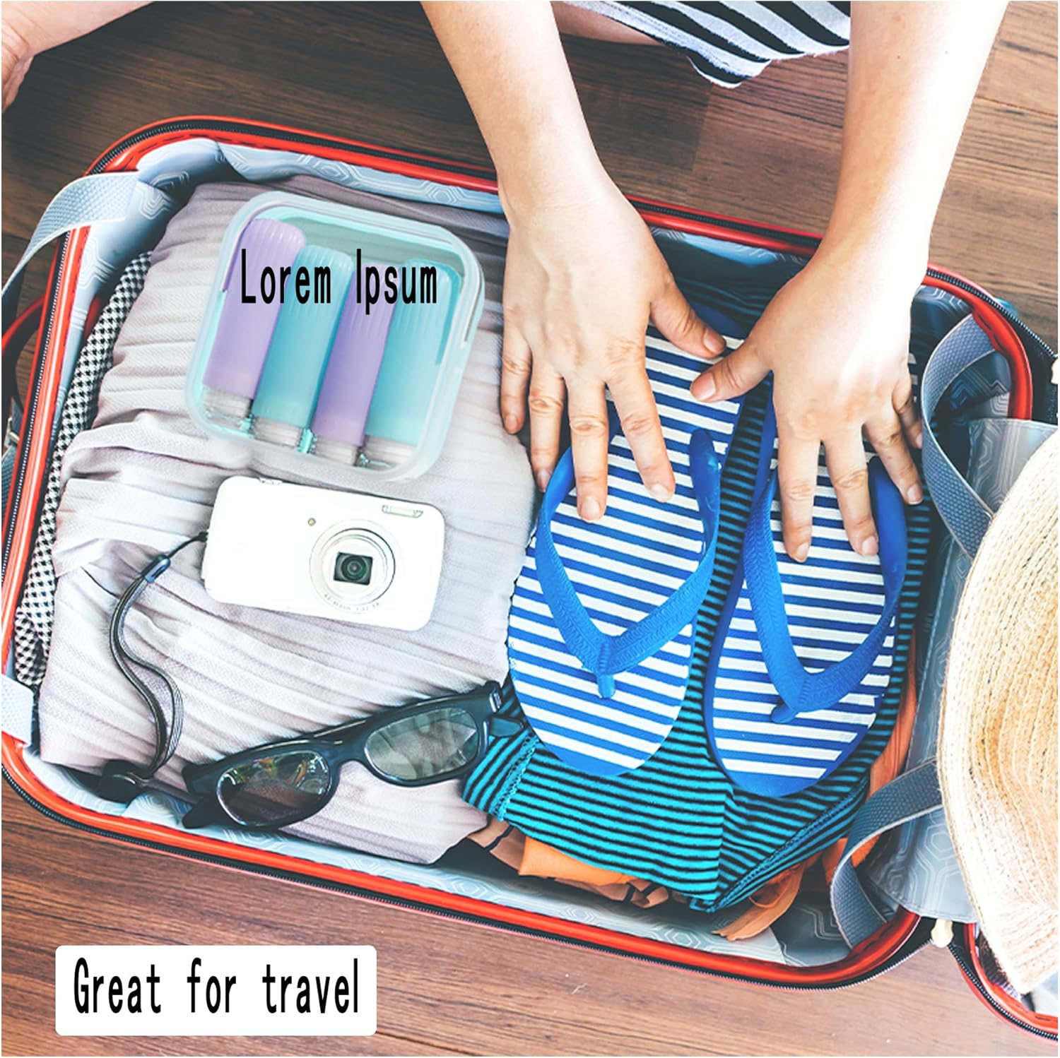 liguanlan Soporte para brochas de maquillaje, fugas de maquillaje para viajes, Claro, Bolsa de viaje de silicona