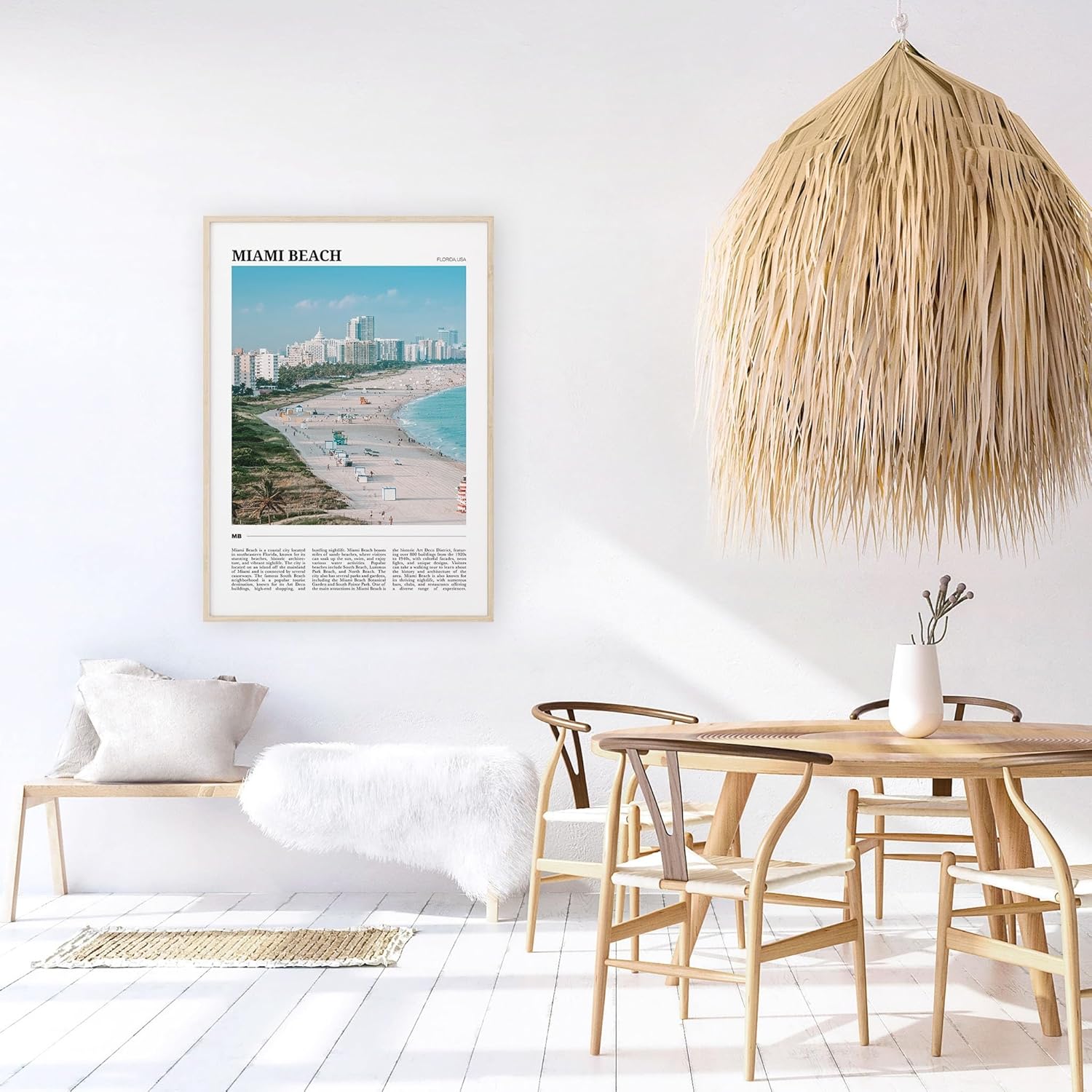 Póster de viaje de Miami Beach, arte de pared de Miami Beach, impresión de póster de Miami Beach, foto de Miami Beach, decoración de Miami Beach,
