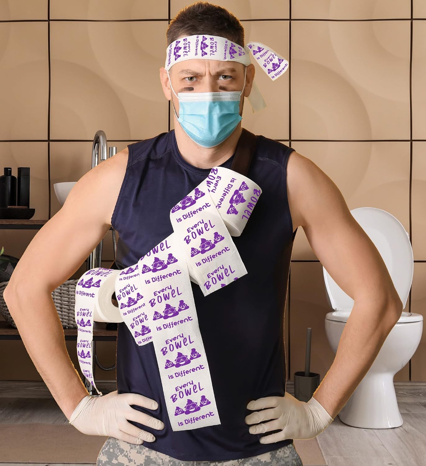 Every Bowel Is Different – Papel higiénico impreso, divertido rollo de papel higiénico para broma, sorpresa, decoración de baño, regalo novedoso
