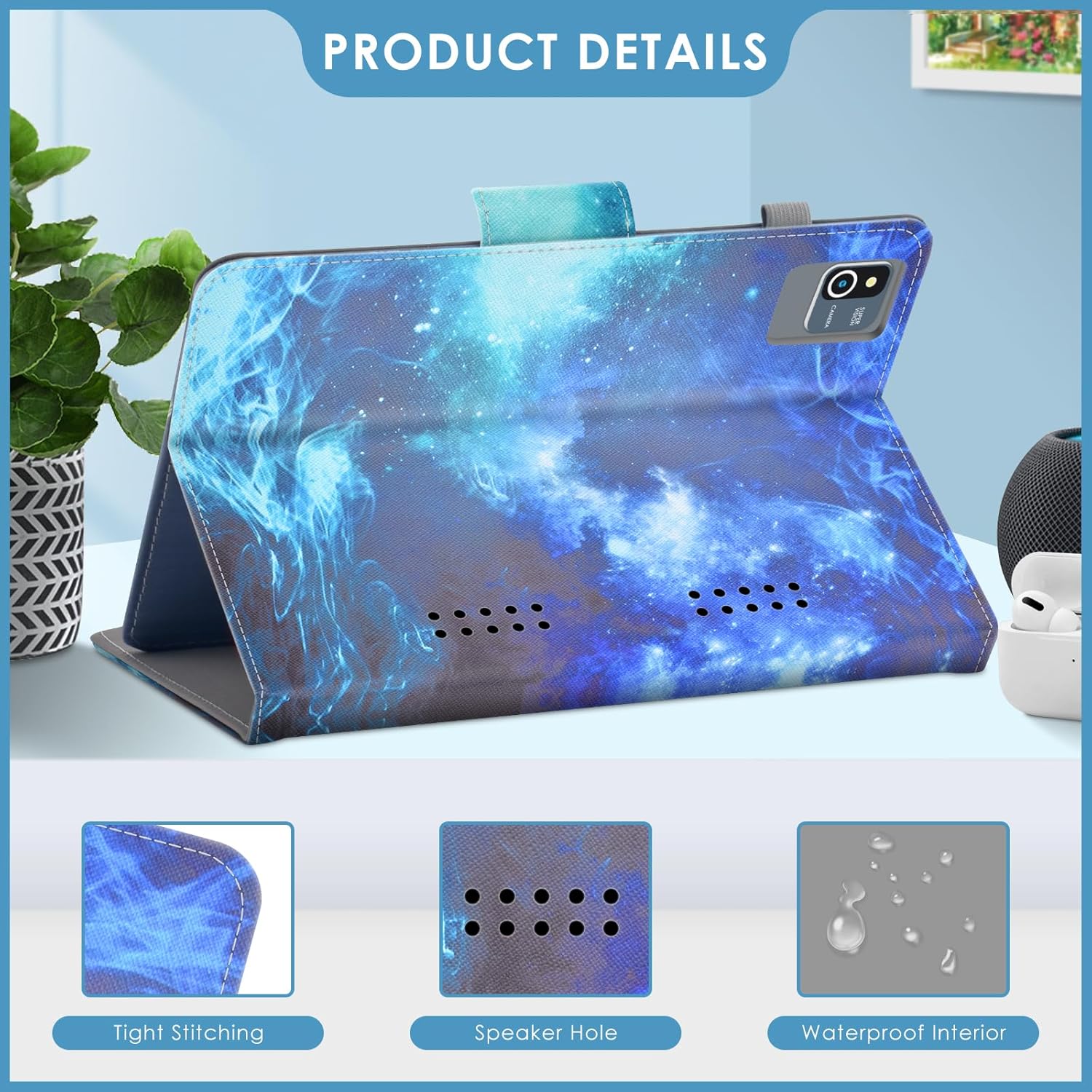 DETUOSI Funda para tablet Android de 10 pulgadas para Okaysea 10.1, Moderness 10.1, Blackview Tab 7 10.1, TCL TAB MAX 10.4, Novojoy 10.1, BaKEN