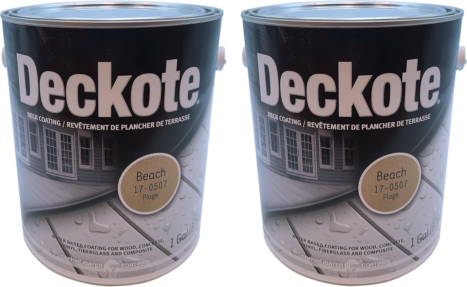 Revestimiento de cubierta de playa de 1 galón  Protección UV y pintura de cubierta resistente al agua, pintura acrílica de alto rendimiento  Ideal
