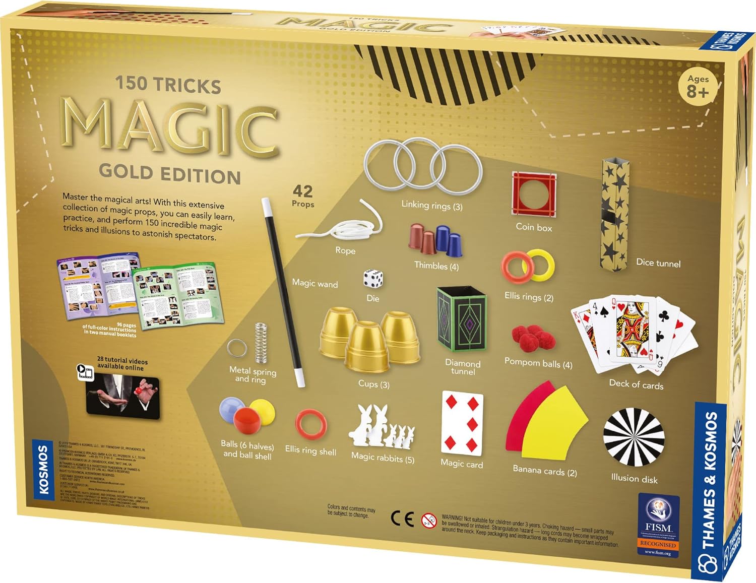 Thames & Kosmos Magic Gold Edition Juego con 150 trucos Manual de instrucciones a todo color de 96 páginas 42 accesorios Tutoriales en video - Imagen 3