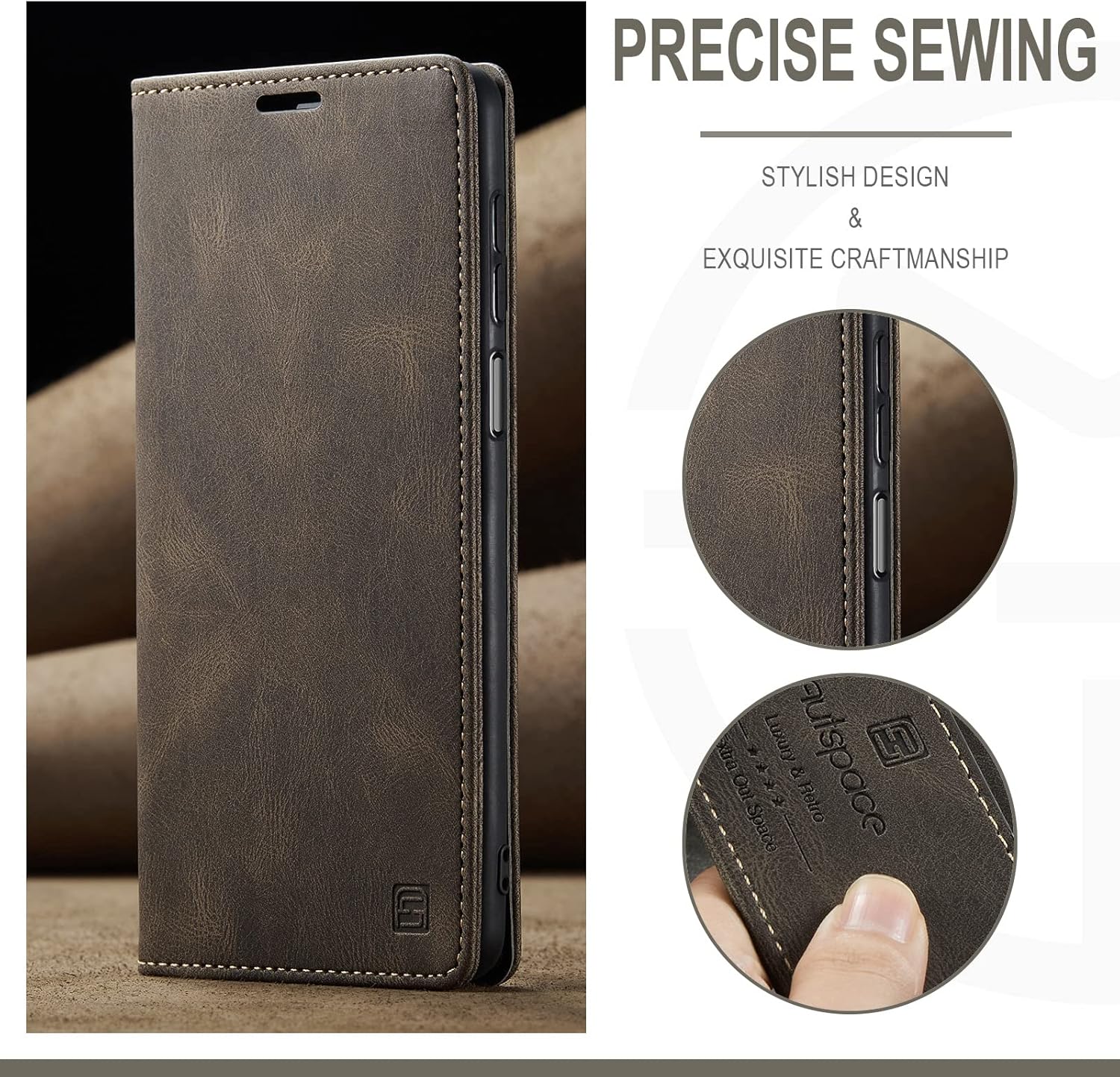 Hongxinyu Funda tipo cartera para Motorola G 5G 2023, funda de piel sintética con tapa para tarjetero, ranura para efectivo, bloqueo RFID, función