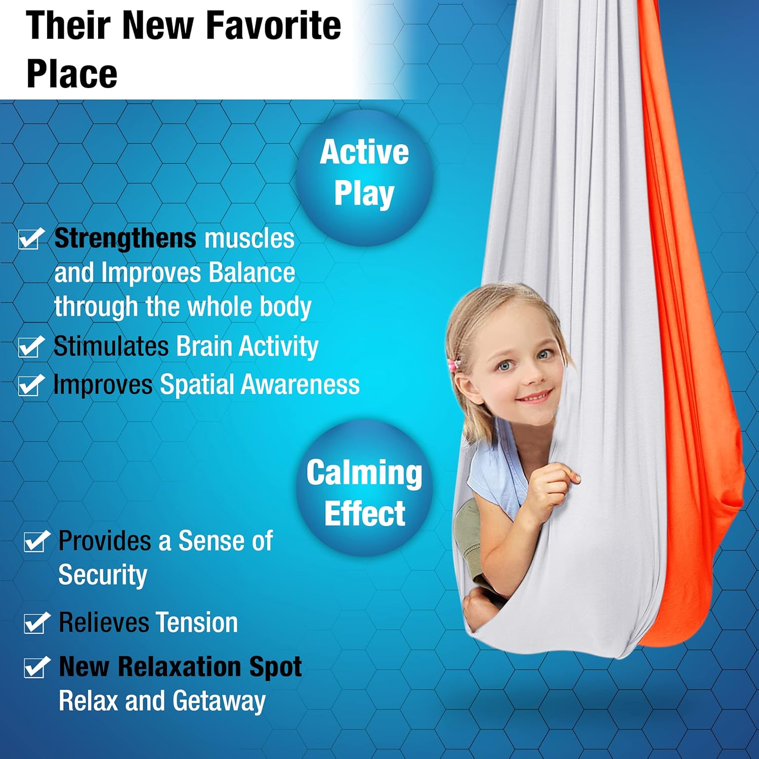 MINGLEWOOD – Paquete de columpio sensorial  Percha giratoria de 360  Juego completo para niños  Necesidades especiales ansiedad, TDAH, autismo y