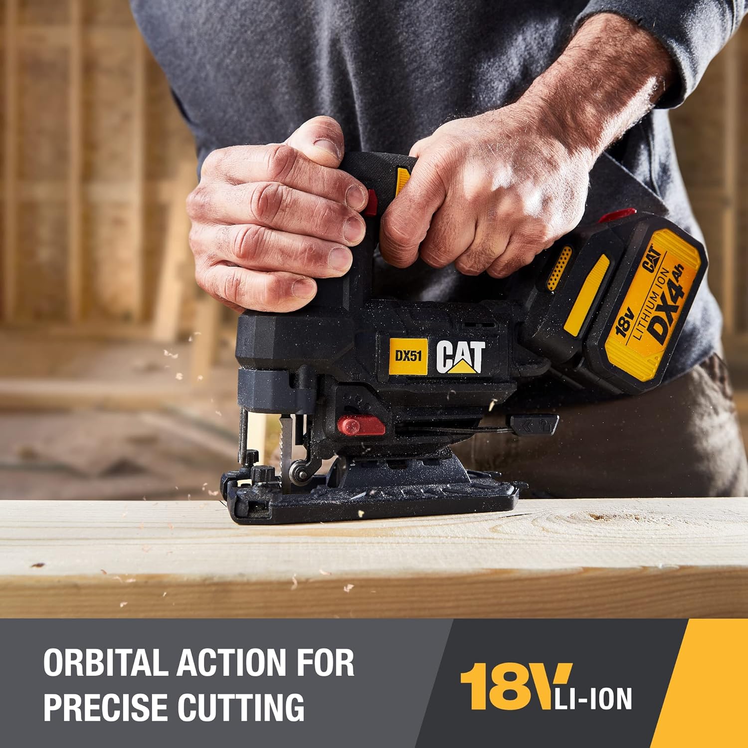 Cat 18V 1 PARA TODAS Sierra caladora inalámbrica con motor sin escobillas (solo herramienta) – DX51B