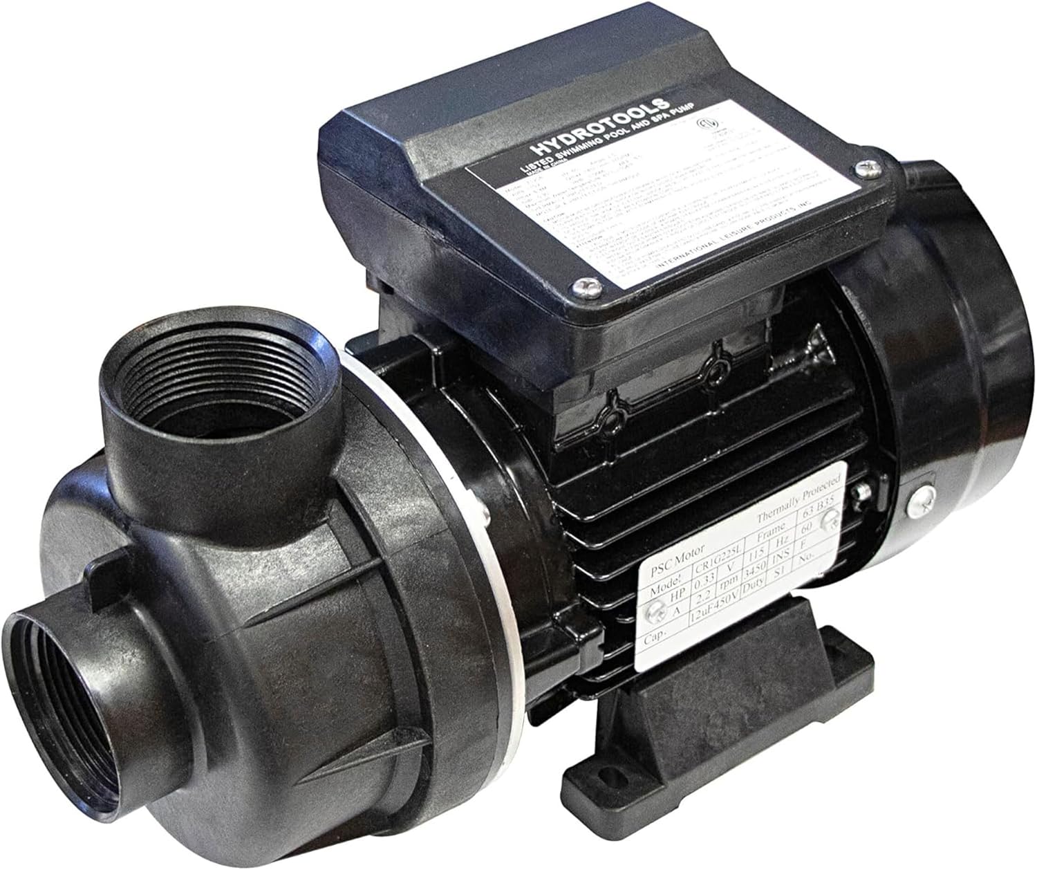SWIMLINE HYDROTOOLS Bomba de piscina para piscinas sobre el suelo  0.3 HP, descarga vertical, bombas de filtro de 2220 GPH  115 V, flujo potente de