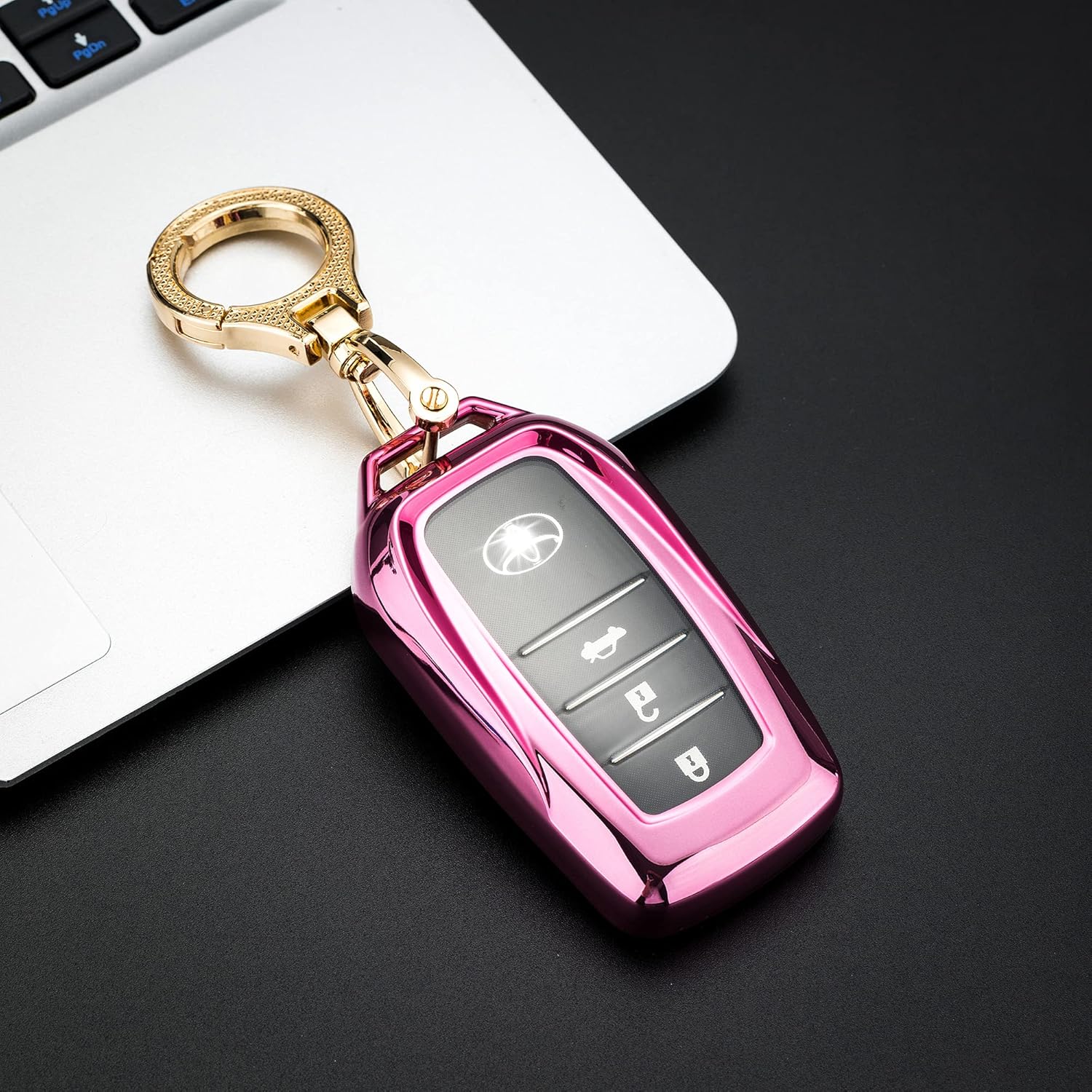 linwei Compatible con Toyota Venza Land Cruiser Rav4 Prime Fortuner Alphard – Funda para llavero de automóvil de TPU para mujereshombres, para llave