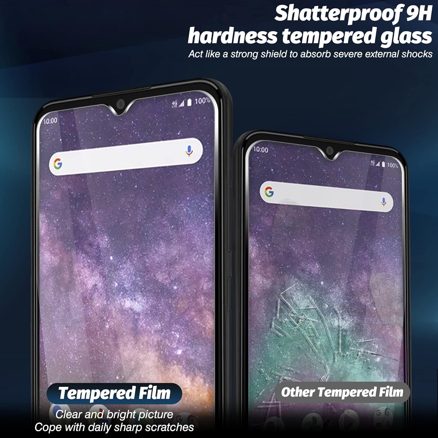 Orzero Paquete de 3 protectores de pantalla de vidrio templado compatibles con Wiko Voix, bordes de arco 2.5D, antiarañazos, alta definición, sin