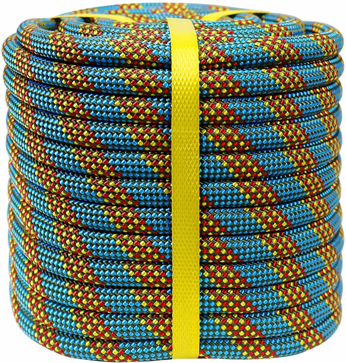 Cuerda de poliéster de doble trenza de 12 pulgada x 100 pies, cuerda de toro de alta resistencia para trabajo en árboles, patio, vela, remolque,