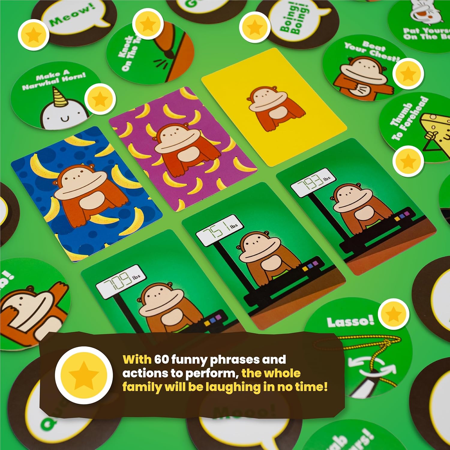 Taco Cat Goat Cheese Pizza – Juego de mesa Gorilla de 800 libras, divertido juego de cartas familiar para niños y adultos, ideal para noche de