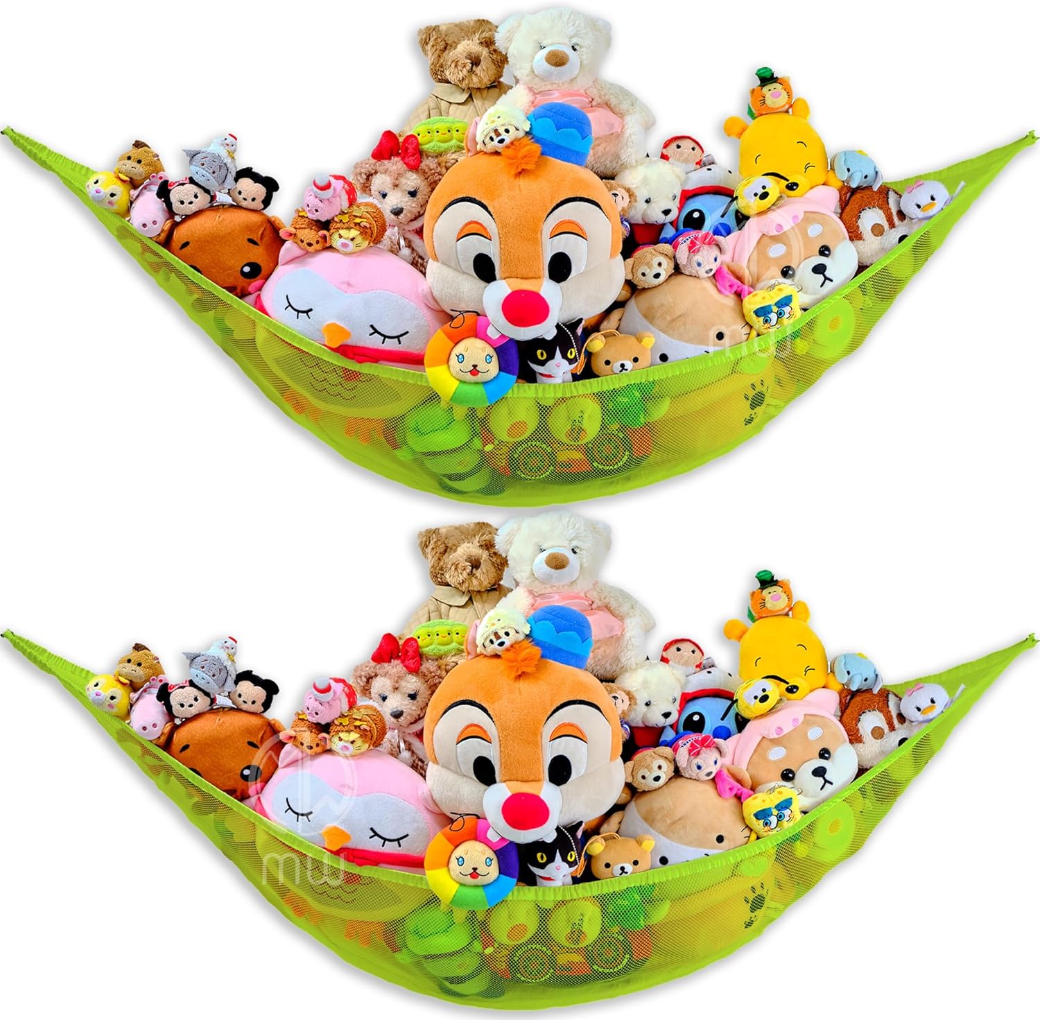 Hamaca de animales de peluche para juguetes de peluche, red de almacenamiento para colgar en las esquinas para organizar tu colección de peluches y