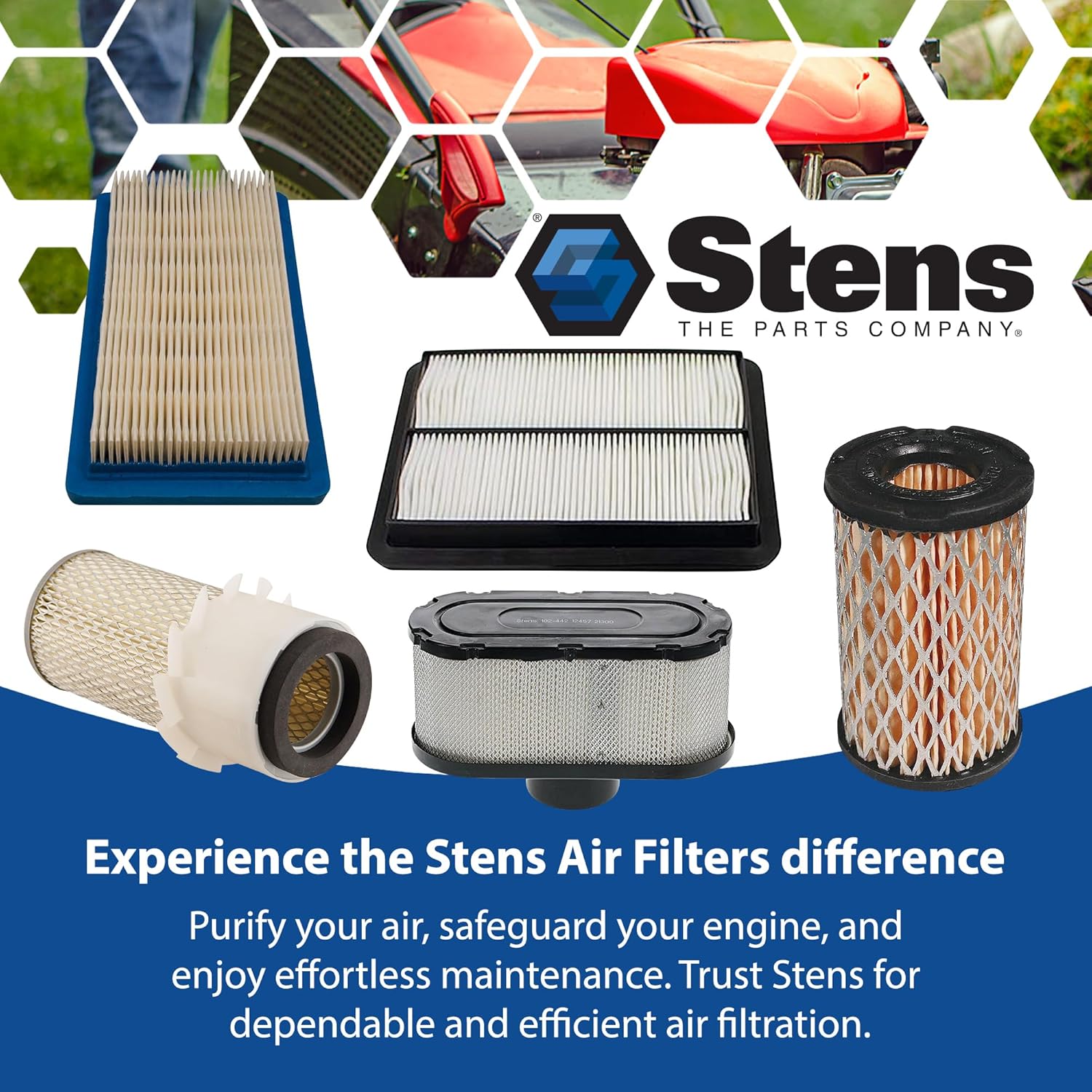 Stens Filtro de aire 102-354 para Kawasaki 11013-7017
