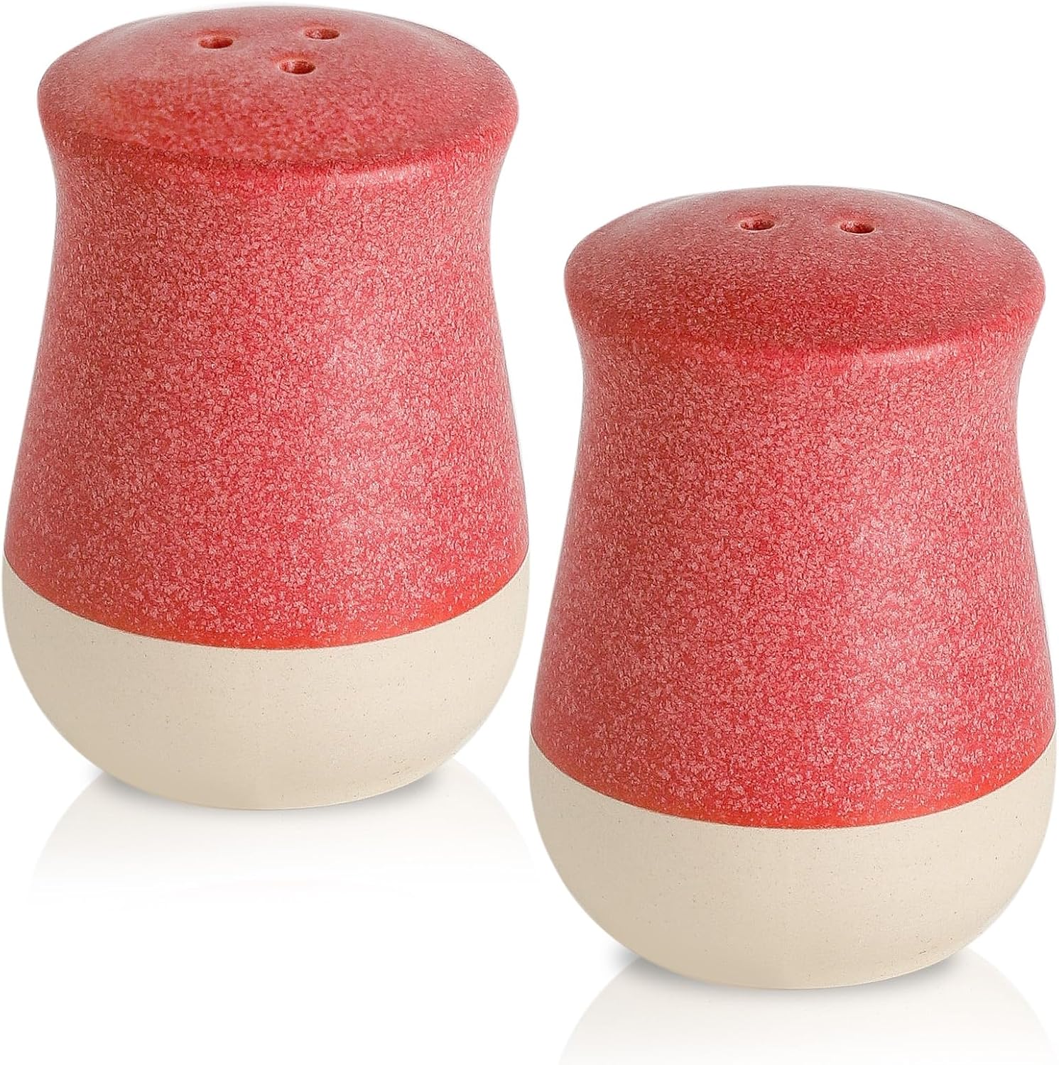 Hasense Salero de cerámica, salero y pimentero para decoración de cocina, utensilios de cocina vintage para sal y pimienta, soporte de sal y