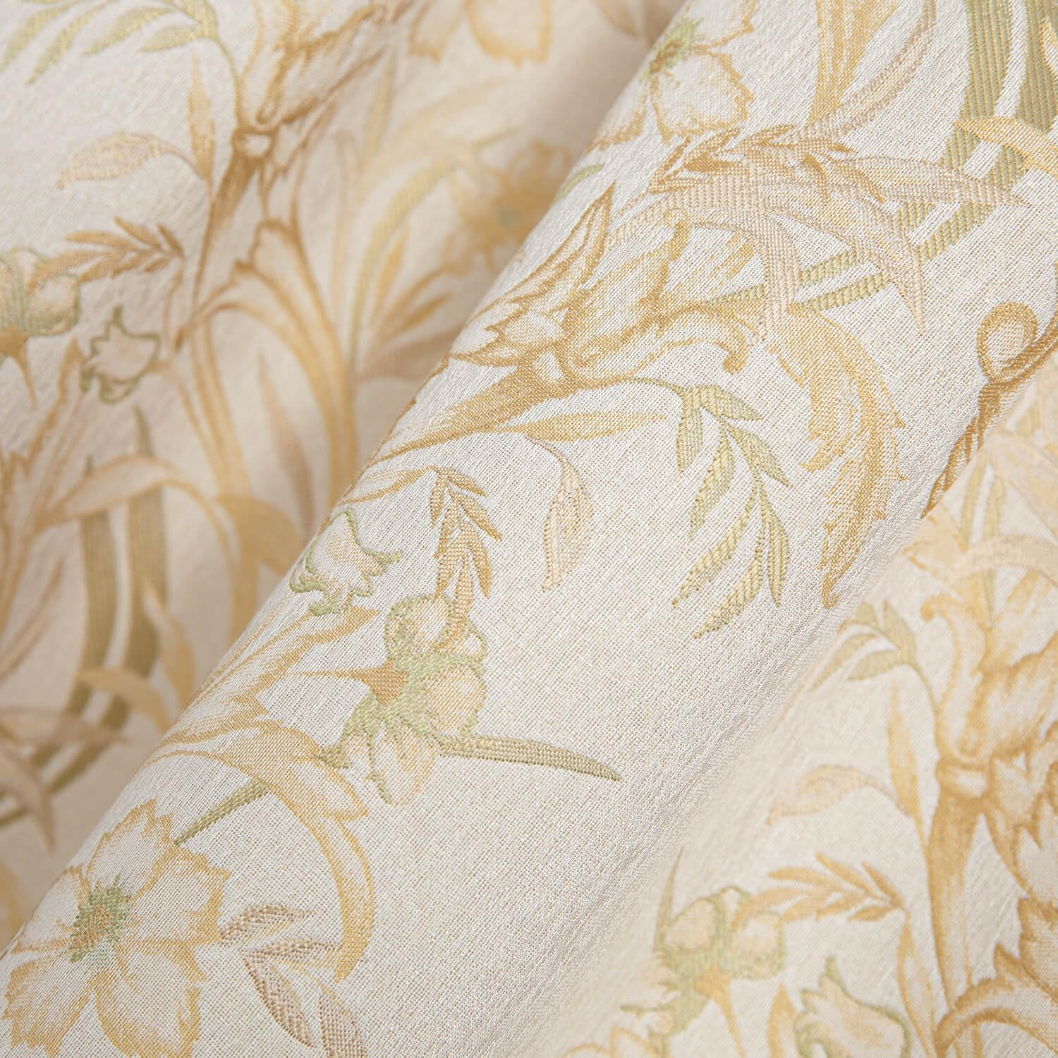 VOGOL Cenefas de dormitorio de jacquard floral, cortinas de privacidad que reducen la luz para sala de estar, comedor, cortinas cortas con bolsillo