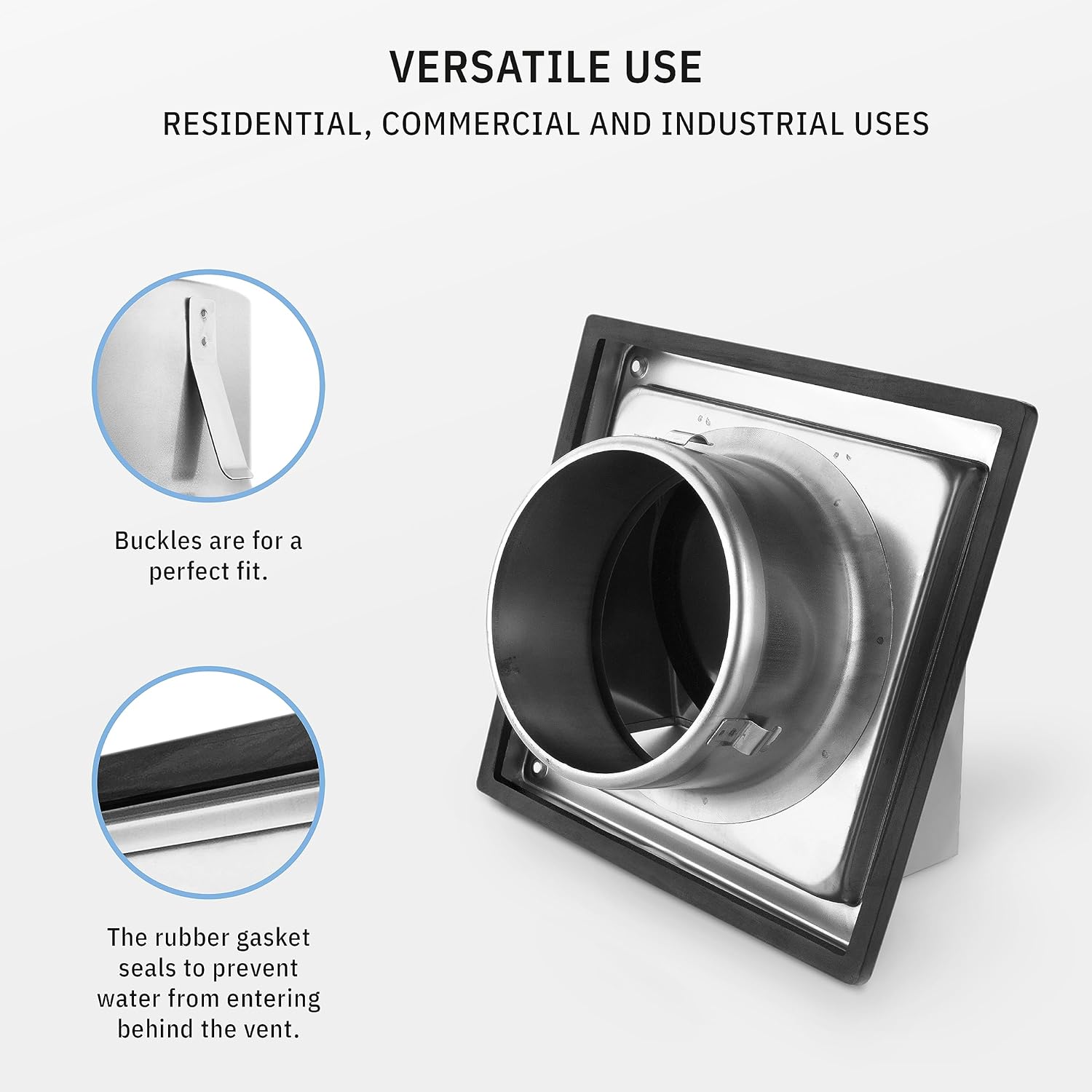 calimaero HWG – Cubierta de ventilación de secadora de 4 pulgadas para paredes exteriores  Cubierta de ventilación de ventilador externo con