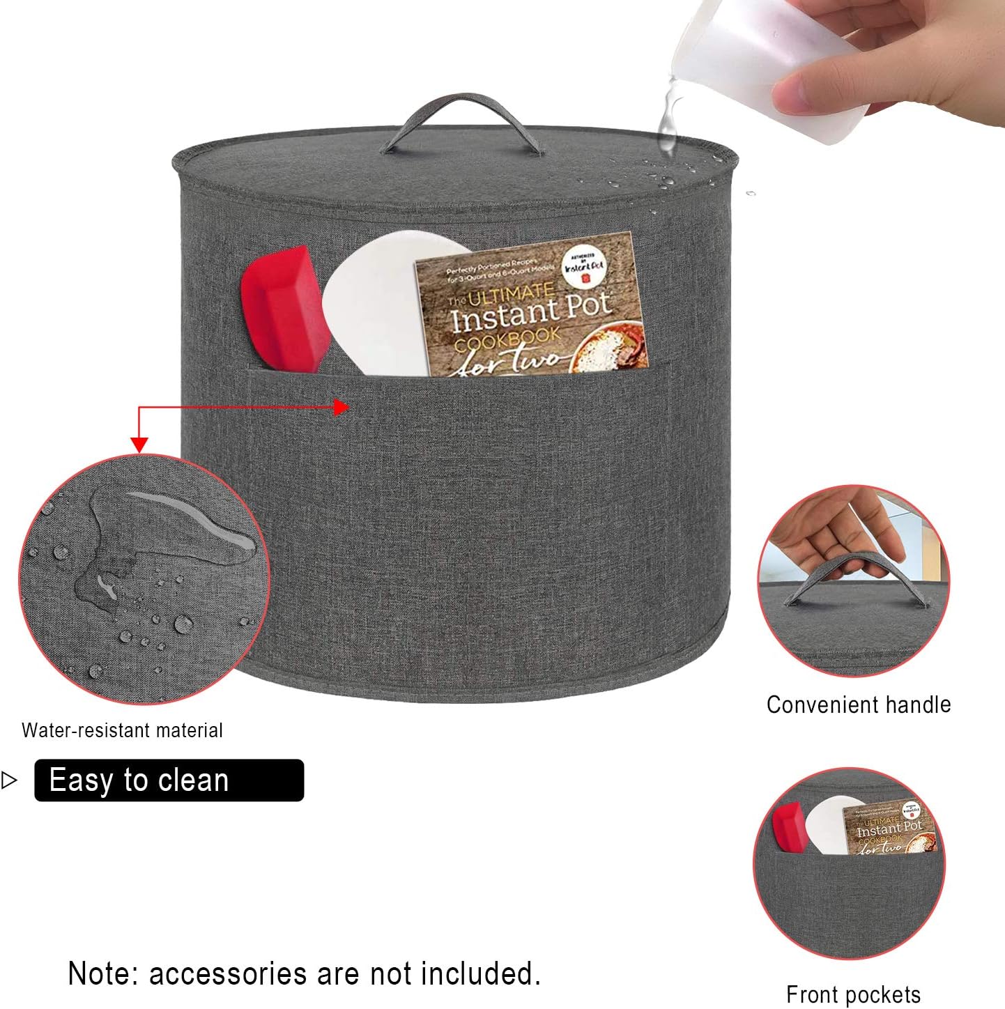 Cubierta para electrodomésticos, resistente al agua, para olla instantánea de 6 cuartos de galón, olla a presión eléctrica, arrocera, freidora de