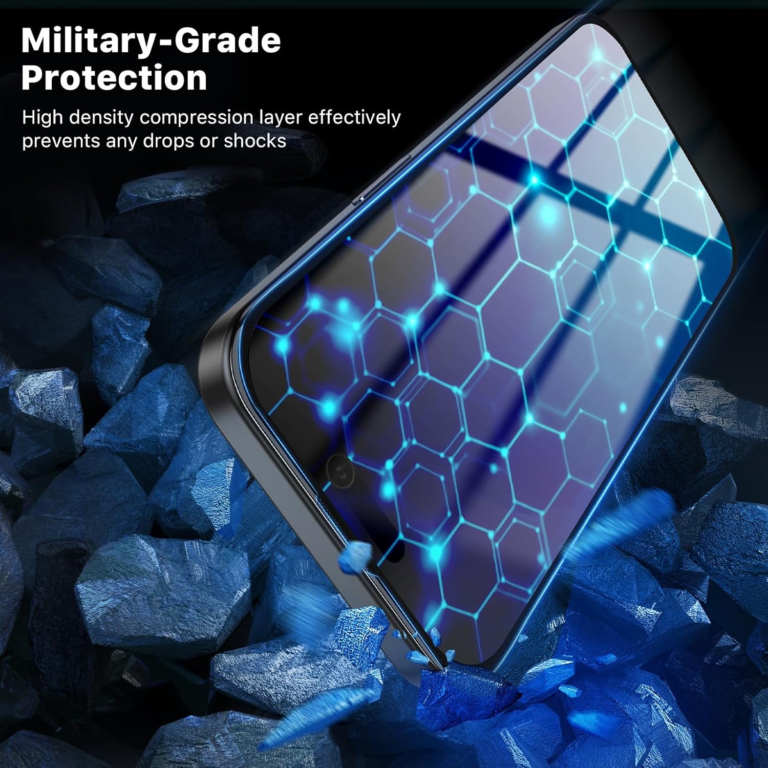 MYBAT PRO Paquete de 2 protectores de pantalla de privacidad de alta calidad para iPhone 15 Plus, 6.7 pulgadas con kit de alineación automática,