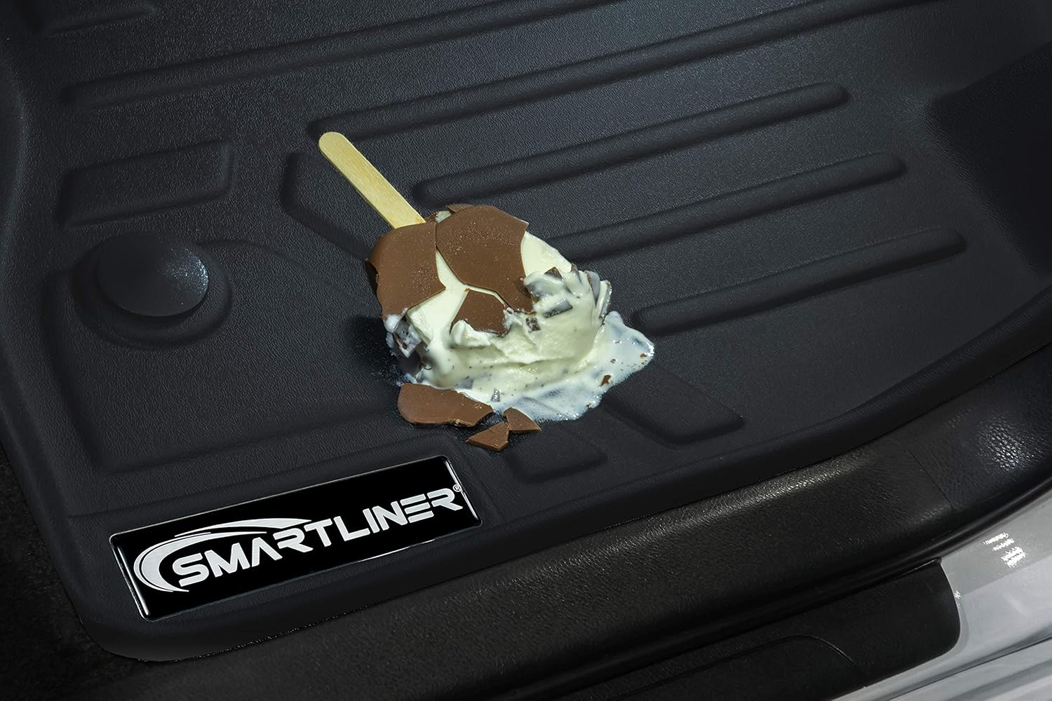 SMARTLINER Alfombrillas de piso de primera fila, color negro, compatibles con SilveradoSierra 1500 2020-2022 25003500 con asiento de banco de