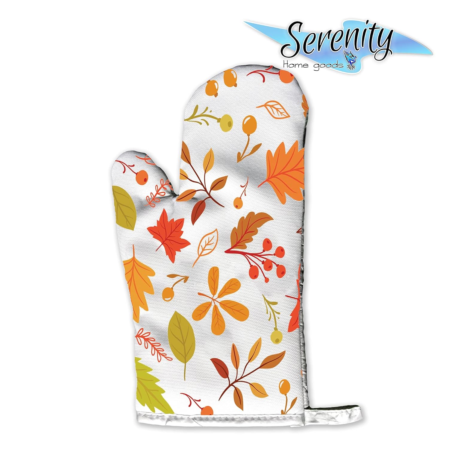 Decorative Cloth Kitchen Oven Mitt Pot Holder Set  Autumn Fall Halloween  Home Decor Seasonal Holiday Decorations  Rustic Harvest Pumpkin Spice