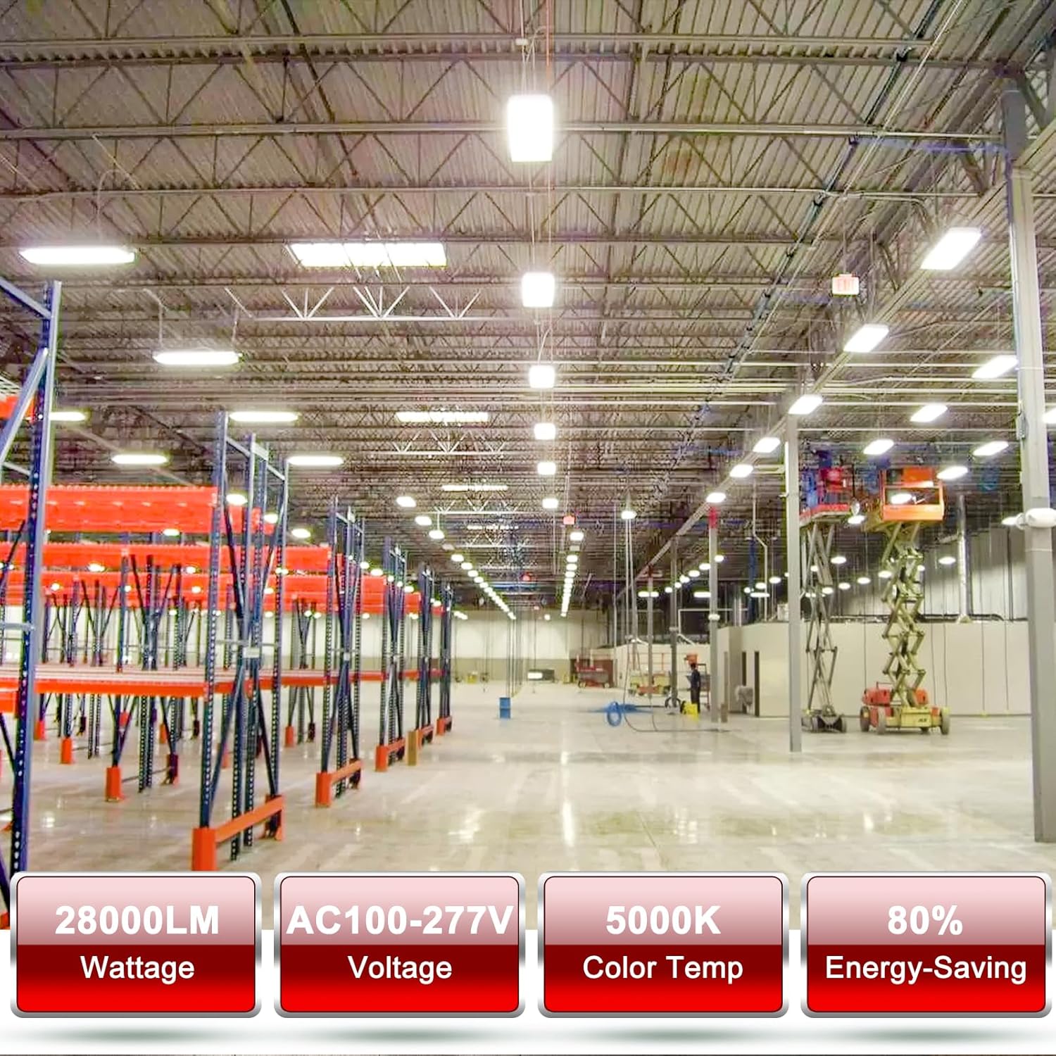Lightdot Paquete de 8 luces LED para tienda de bahía alta, 2 pies, 150 W, 21500 lúmenes, 140 LMW 600 W HPS equivalente Luz de día de 5000 K, luz