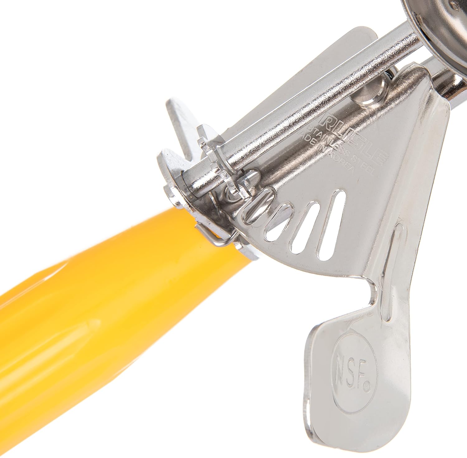 Carlisle FoodService Products 60300-20 Cuchara de acero inoxidable para control de porciones, 2 onzas, amarillo