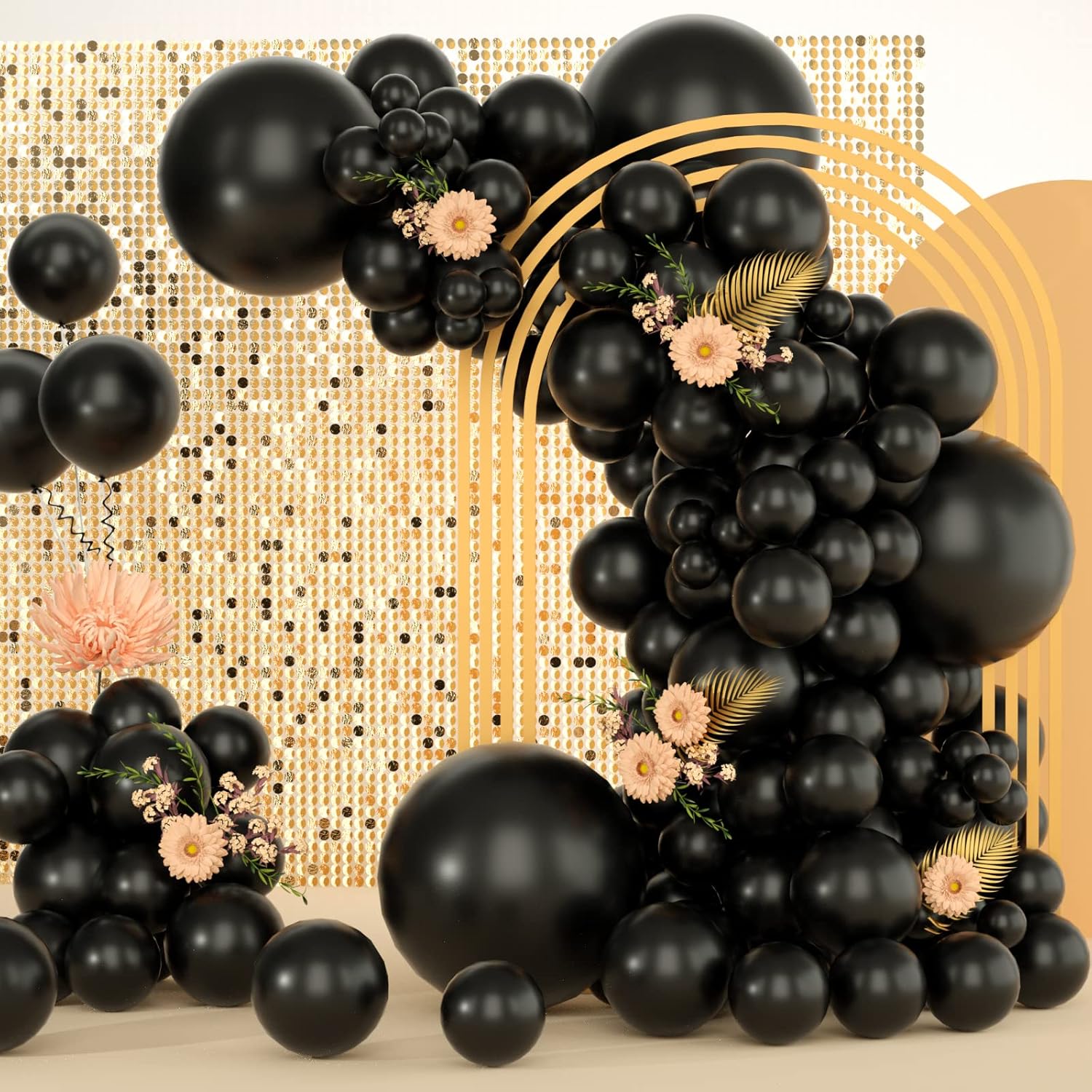 Globos de látex negro globos negros de 139 tamaños diferentes de 5101218 pulgadas, globos para cumpleaños, globos de día de San Valentín, globos de