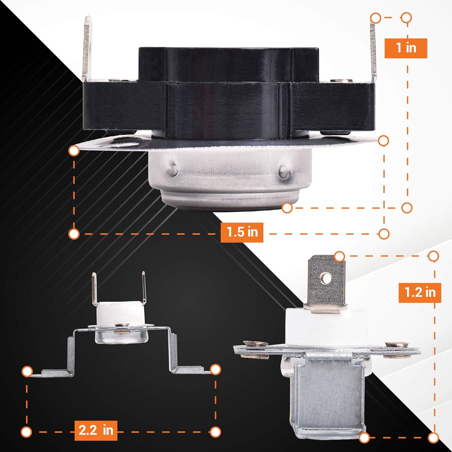 BlueStars DC47-00019A Elemento calefactor para secadora DC96-00887A DC47-00018A Térmico – Para Samsung DV45H7000EWA2 DV40J3000EWA2 DV42H5000EWA3