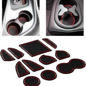 CupHolderHero Compatible con accesorios Dodge Challenger 2015-2024 Premium Custom Interior Antipolvo Antipolvo Insertos portavasos, tapetes de CupHolderHero Compatible con accesorios Dodge Challenger 2015-2024 Premium Custom Interior Antipolvo Antipolvo Insertos portavasos, tapetes de