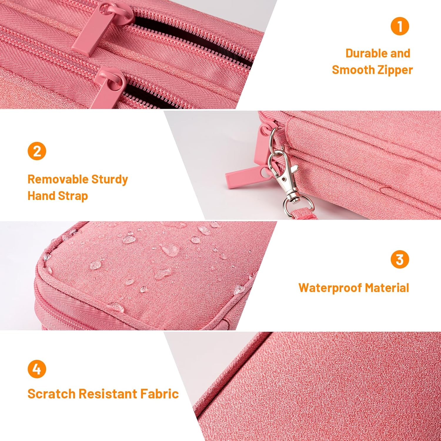 OrgaWise Electronic Organizer Small Electronic Accessories Travel Waterproof Cable Pouch for USB, Charger, Hard Drive, Earphone, Fits Travel, Home