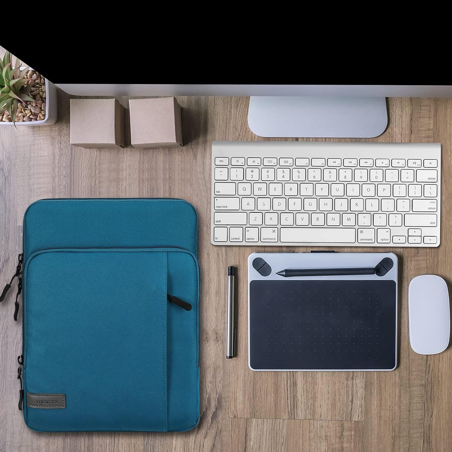 MoKo Funda de transporte para tablet de 9 a 11 pulgadas con bolsillos de almacenamiento para iPad Air 5 de 10.9 pulgadas 2022, iPad Pro 11 20212020,